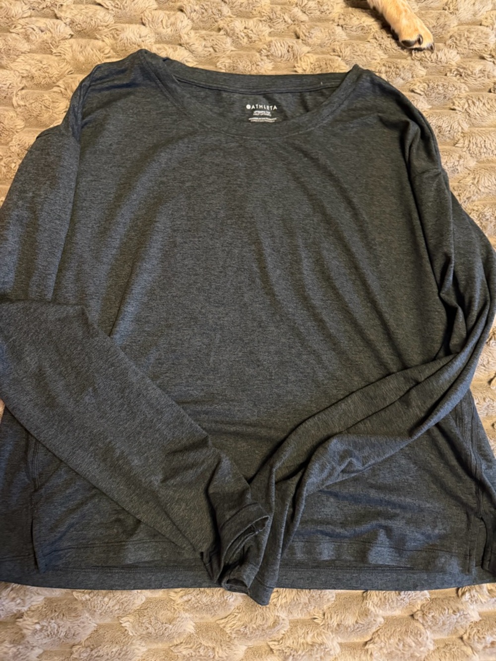 Athleta Dark Gray Lightweight Long Sleeve Top